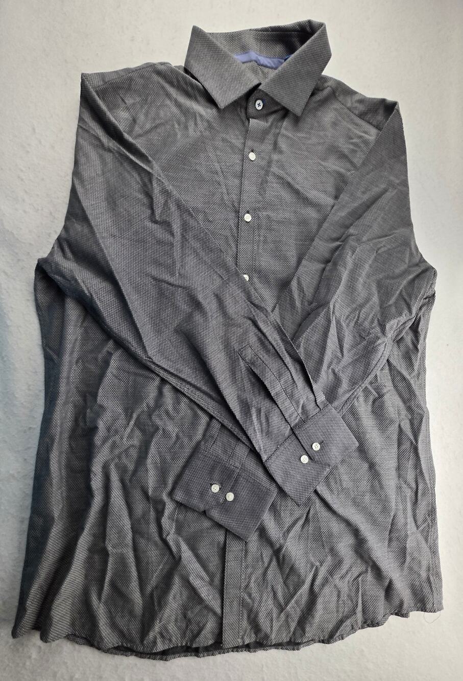 Vince Camuto Slim Fit Gray Button Down Dress Shirt Size 17